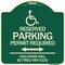 Signmission Connecticut Reserved Parking Permit Required Violators Fined Min $150 Alum, 18" x 18", G-1818-24659 A-DES-G-1818-24659 - alternate 1